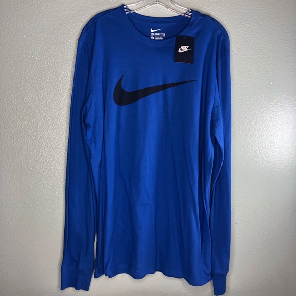 Nike tee shirt long sleeve men size large blue - Picture 3 of 6